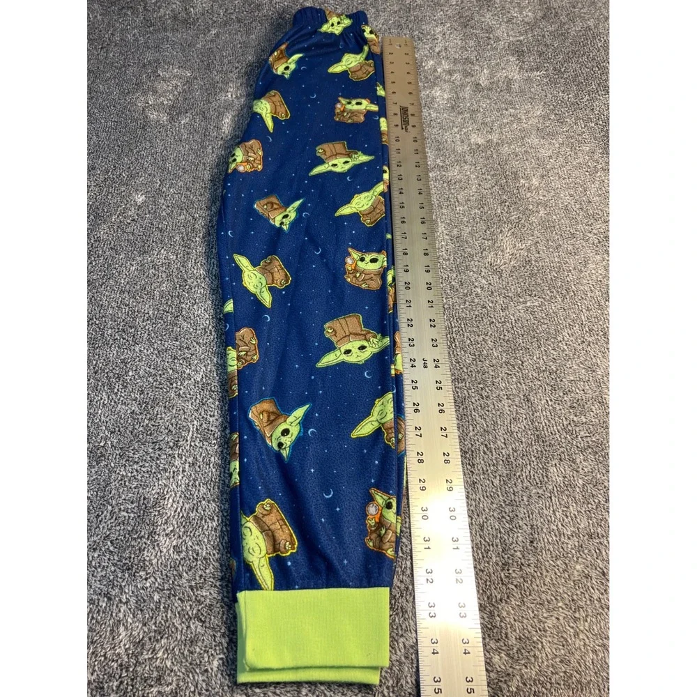 Star Wars Mandalorian Baby Yoda Grogu Boys Pajama Pants Navy Blue Size 10/12 L